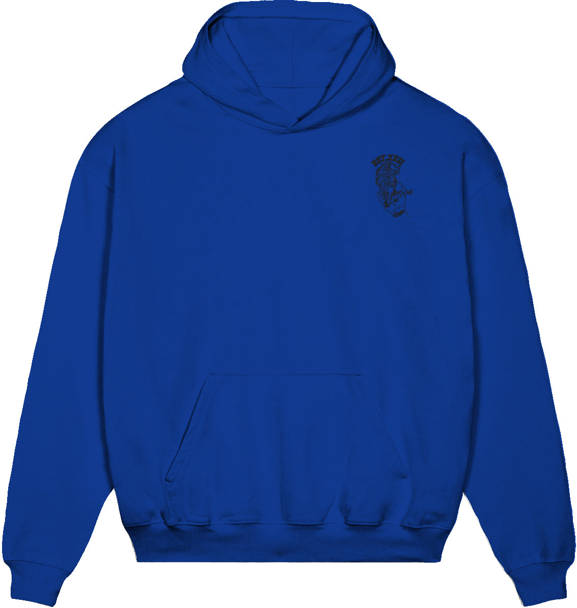 Hoodie mit EST.-Löwe aus 100% Baumwolle