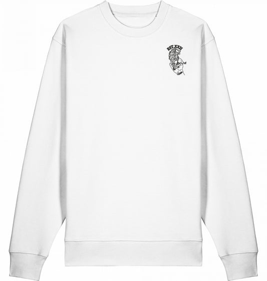 Sweatshirt weiss mit EST.-Löwe aus 100% Baumwolle