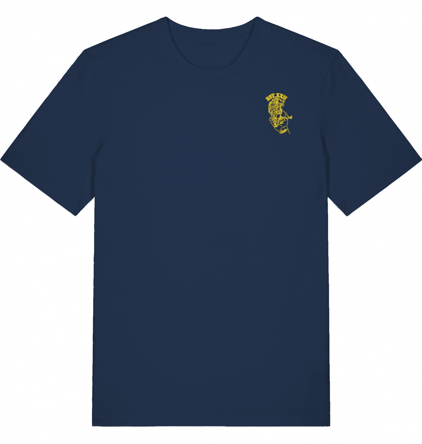 T-Shirt weiss mit EST.-Löwe aus 100% Baumwolle