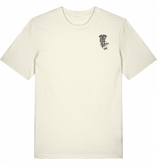 T-Shirt beige mit EST.-Löwe aus 100% Baumwolle
