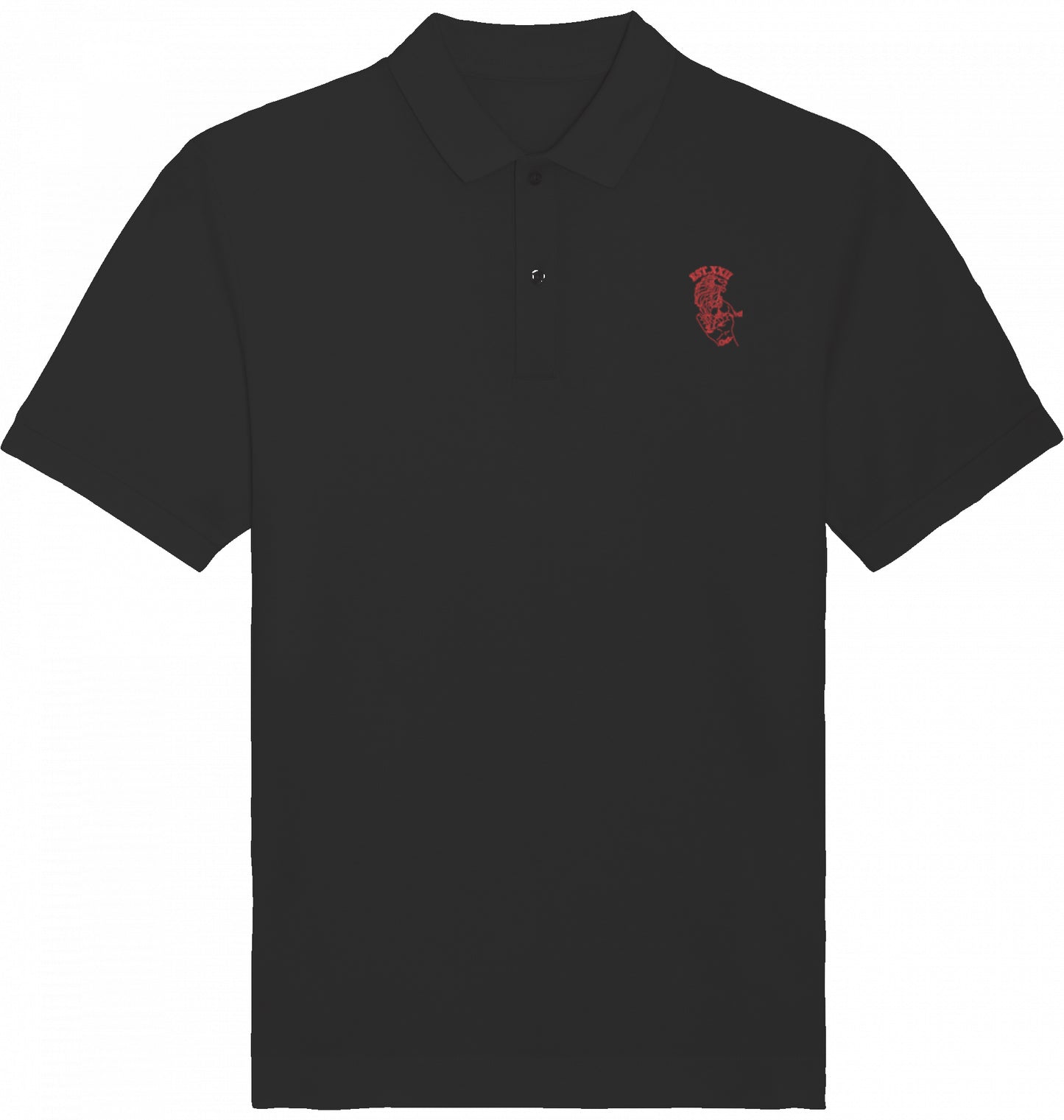 Poloshirt mit EST.-Löwe aus 100% Baumwolle