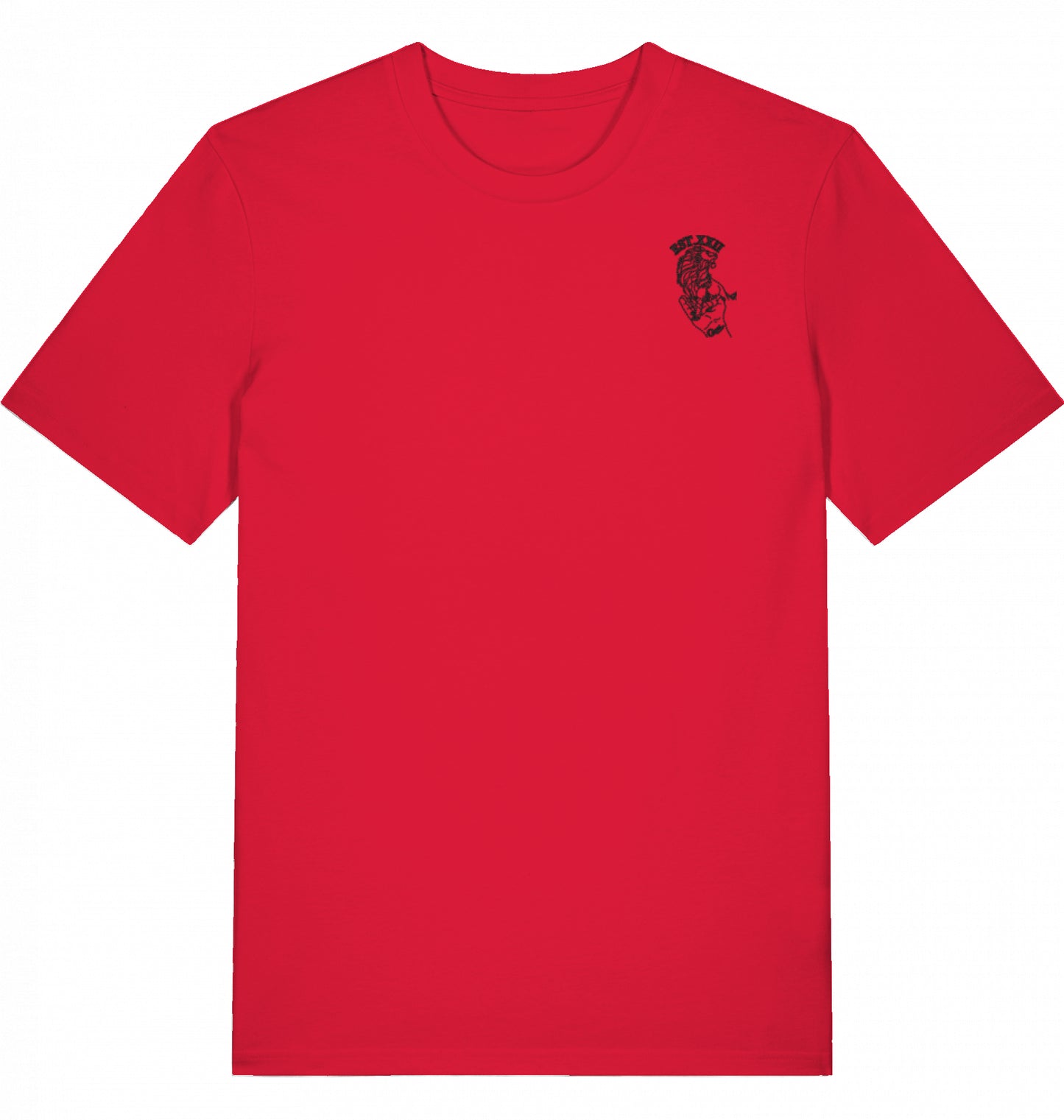 T-Shirt weiss mit EST.-Löwe aus 100% Baumwolle